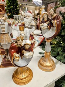 Vianočné dekorácie vianočný betlehem Svätá rodina na nohe - 10*10*20 cm