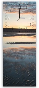Gario Hodiny na stenu Zaplavená pláž Rozmery: 40 x 118 cm