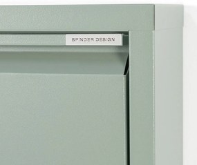 Zeleno-sivá kovová skrinka na topánky Billy – Spinder Design