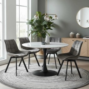 Set - 4 ks Jedálenská stolička AVENBERG NOLA, sivá