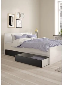 Čierne zásuvky pod posteľ v súprave 2 ks 90x190/140x190 cm Naia – Tvilum