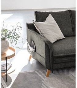 Tmavosivá rozkladacia rohová pohovka (pravý roh) Charming Charlie – Miuform