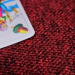 Spoltex, Metrážny koberec Balance 35 červený, na mieru, šíře 4m, červená, filc, chodba / predsieň