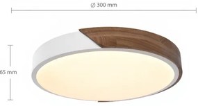 Brilagi - LED stropné svietidlo PILANA LED/24W/230V dub/biela pr. 30 cm