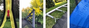 Trampolína s vnútornou sieťkou 374 cm - MULTIKOLOR