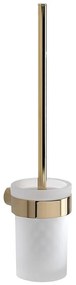 Biela/v zlatej farbe nástenná sklenená WC kefa Gedy Pirenei – Sapho