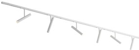 Moderný koľajnicový systém biely so 6 bodovými svetlami biely 1-fázový - Slimline Avery