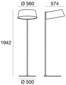 Moderné svietidlo MADE Oxygen FL2 čierna LED 8098