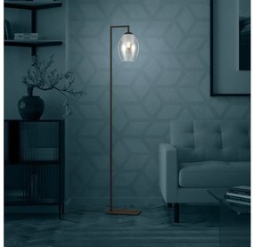 Eglo 390256 - Stojacia lampa ESTANYS 1xE27/40W/230V dymová