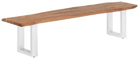 furniture-nabytek.cz - Masivní lavice Bullwer z akáciového dřeva, lakovaná, hnědá – 160×40 cm