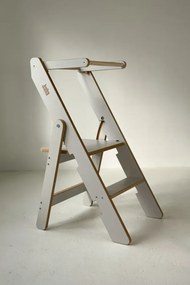 Učiaca montessori detská veža skladacia šedá