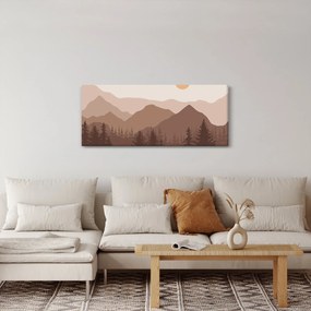 Obraz - Hnedé pohorie N⁰1 (120x50 cm)