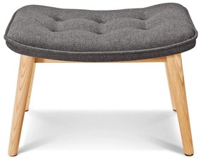 Samostatné kreslo s podnožkou, tmavosivé