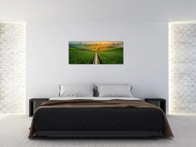 Obraz - Východ slnka nad údolím (120x50 cm)