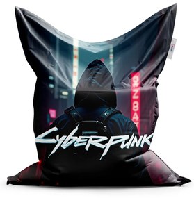 Sablio Sedací vak Cyberpunk 2077 Výhľad na mesto - 150x100 cm