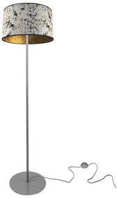 Stojacia lampa Werona, 1x textilné tienidlo so vzorom (výber zo 6 farieb), (výber z 3 farieb konštrukcie)