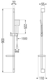 Mexen sprchový set DS45, chróm, 785454583-00