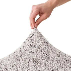 Bielastické poťahy VITTORIA smotanová kreslo s drevenými rúčkami (š. 40 - 70 cm)