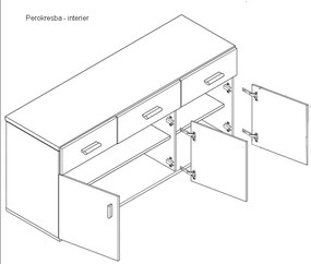 Komoda Enrique, biela