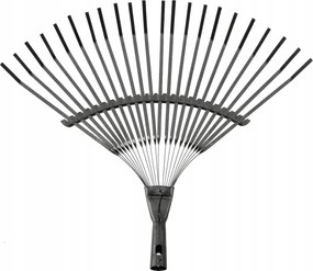 CROWNMAN KOVOVÉ vejárové hrable na lístie a trávu, 51 cm, 22 zubov