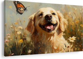 Obraz - Šťastný psík (90x60 cm)