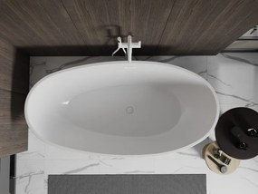 Mexen Bilbao, voľne stojaca vaňa 180 x 90 cm, biela, biely prepad, 51311809000-20