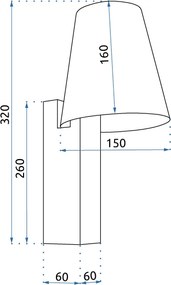 Toolight Toolight, nástenné svietidlo 1xE27 APP1279-1W, čierna-hnedá, OSW-07989