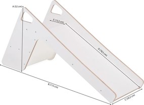 Drevená šmýkačka Baby biela