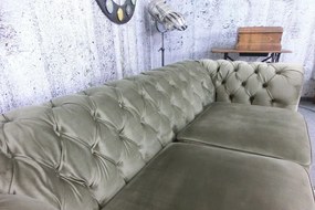 (3010) VIVONITA Chesterfield hnedá pohovka 195cm