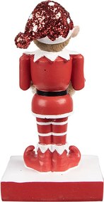 Červený vešiak na pančuchy Elf - 11*8*20 cm