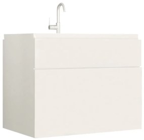 Kúpeľňová skrinka pod umyvadlo Maeve (biela + biela extra vysoký lesk). Vlastná spoľahlivá doprava až k Vám domov. 808190