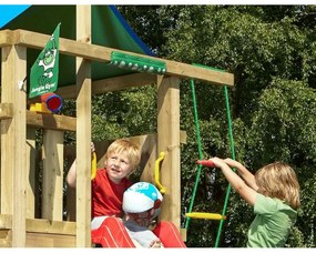 Ihrisko Jungle Lodge so šmykľavkou a modulom 2-Swing Frame 2.0