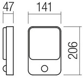 Redo 90132 - LED vonkajšie nástenné svietidlo COLIN LED/9W/230V 4000K IP54 biele