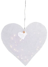 Räder Biele závesné srdce HEARTLIGHT s LED svetelnou reťazou