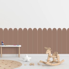 PIPPER. Textilná samolepiaca tapeta - Oblúk - Hnedá farba Farba: Tmavá, Veľkosť: 100 cm