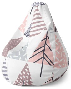 Sablio Sedací vak Pear Farebné stromčeky - 70 x 95 x 15 cm