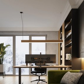 Závesné LED svietidlo Lykke 150, 1x LED 36w, 3000k, drevo