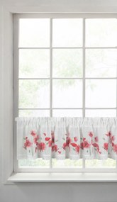 Kuchynská etamínová záclona s čipkou VLČÍ MAK Rozmer záclonky: 60x150cm