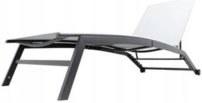 Polohovateľné záhradné lehátko svetlosivej farby