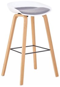 Barová stolička 81x51 cm béžová/biela