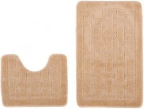 Sada kúpeľňových koberčekov MONO 1039 béžový 1422 2PC KRATKA