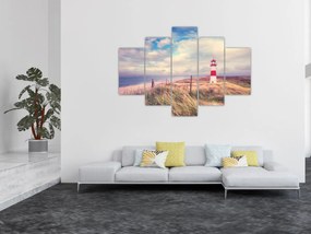 Obraz - Červený maják (150x105 cm)