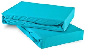 Plachta posteľná tyrkysová jersey EMI, Plachta 90x200