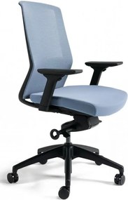 bestuhl -  BESTUHL Kancelárska stolička J17 BLACK BP modrá svetlá
