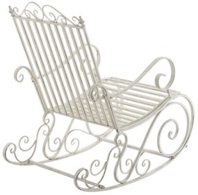 Kovové hojdacie kreslo Smile (SET 2 ks) - Biela antik