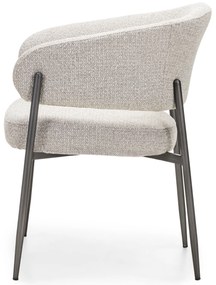 Designové čalouněné jídelní křeslo Umbra béžové/šedé