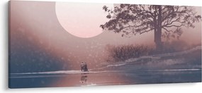 Obraz - Zamilovaný pár (120x50 cm)
