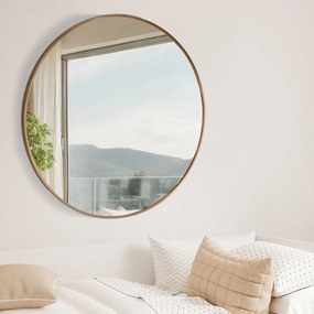 Nástenné zrkadlo Elsie XL 323830 - 80x80 cm - Zlatá mat