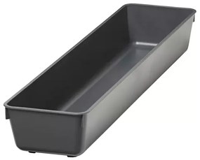 Goodhome Organizér do zásuvky, do kuchyne, príborník - NITAKI sivý plast 10 x 43 cm
