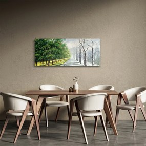 Obraz - Zima versus leto (120x50 cm)